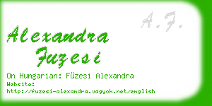 alexandra fuzesi business card